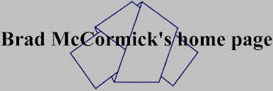 [Brad McCormick's home page; image of knotted letter]