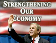 [ George W Bush strengthening America's economy (15Jul02) :: Hail to the Chief! ]