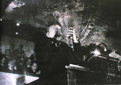 [ Leon Trotsky lecturing in Copenhagen (27 Nov 1932) ]